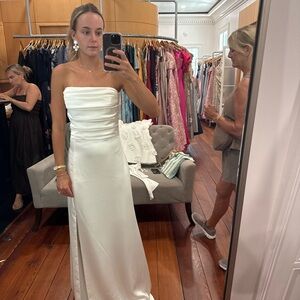 Strapless Cream Wedding Dress